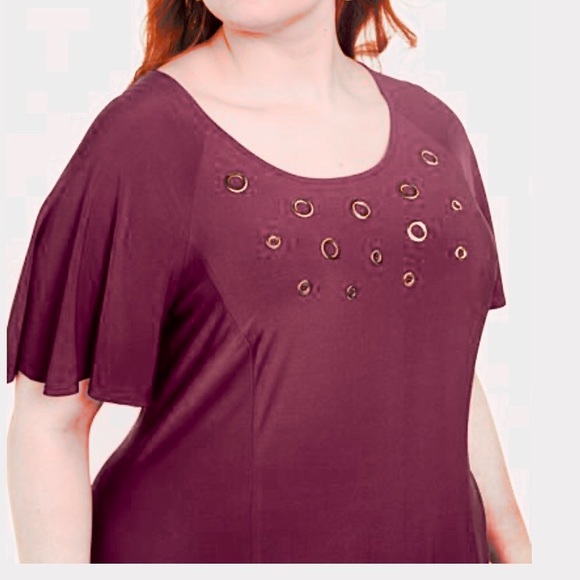 HIGH LOW HEM GROMMET DRESS - Picture 3 of 4